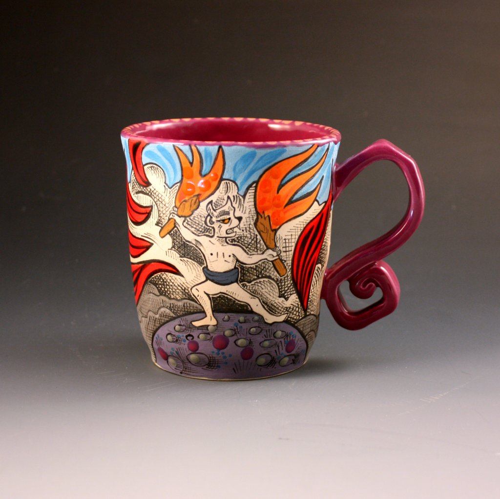 Fire Imp Mug by Laura Cooper El